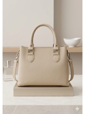 Linas Collection Modern Dokulu Minimalist Kadın El ve Omuz Çantası