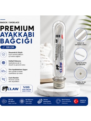 Claw Special Premium Yassı Ayakkabı Bağcığı 120 cm – Dayanıklı Spor ve Günlük Ayakkabı Bağcığı