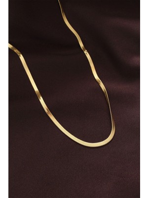 Mey İthalat Mey Ithalat® 316L Çelik Altın Renk 60 cm Italyan Zincir Kolye