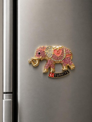 Magnet Fil Figürlü Taşlı Türkiye Buzdolabı Magneti – Dekoratif Hediyelik Souvenir Magnet