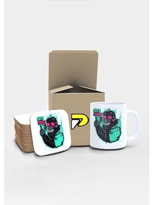 Mabeyn Party Tasarımlı Baskılı Kupa Bardak Seti, Eğlenceli Özel Hediye Mug