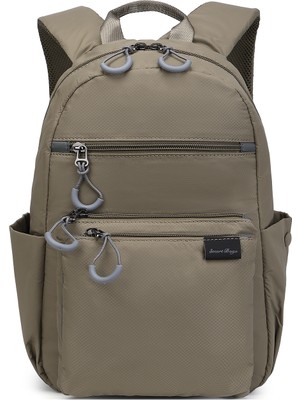 Smart Bags Kahverengi Günlük Orta Boy Hafif Kumaş Kadın Sırt Çantası