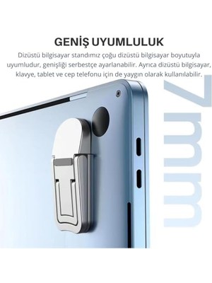 Mabeyn 2 Adet Yapışkanlı Katlanılabilir 2 Kademe Yükseklik Ayarlı Laptop Standı Laptop Stand Ayağı