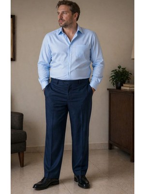 Casiragi ,mevsimlik ,rahat Kalıp , Yüksek Kalite,astarlı , Baba Pantolonu. Koyu Mavi