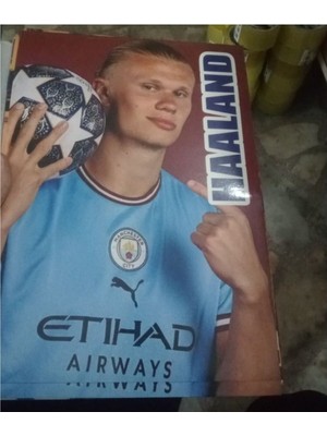 Manchester City'nin Yıldız Forveti Erling Haaland Poster