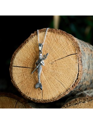 Ebrar Silver Gümüş Poseidon Kolye 925 Ayar Gümüş Poseidon Figürlü Unisex Kolye