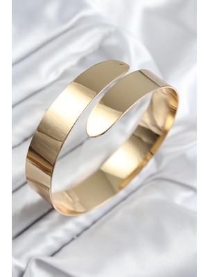 Mey Ithalat® Pirinç Sarmal Model Gold Renk Pazu Bileklik