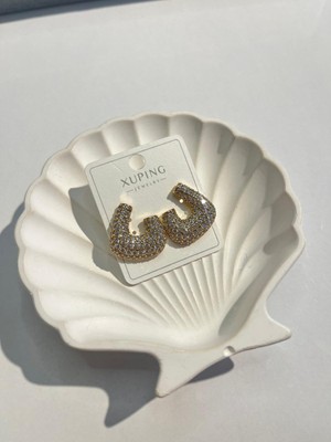Pure Zirkon Taşlı Oval Model Çelik Küpe