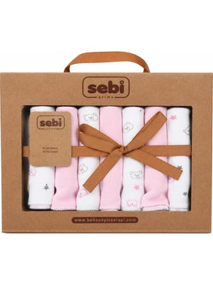 Sebi Prime Müslin Bebek Ağız Mendili 7’li Set