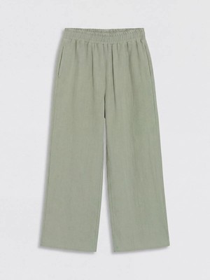 LC Waikiki Lcw Kids Haki Wideleg Kız Çocuk Pantolon