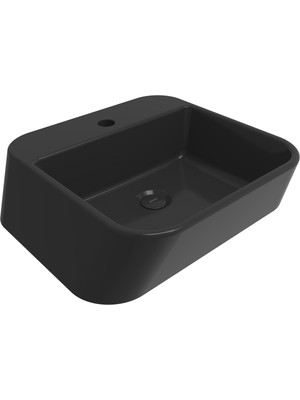 Bocchı Bocchi Firenze Batarya Bankli Çanak Lavabo - Parlak Si̇yah - 1074-005-0126