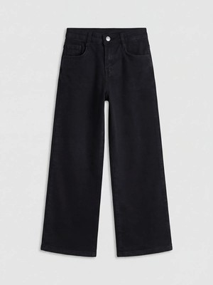 LC Waikiki Lc Waıkıkı Siyah Wideleg Kız Çocuk Jean Pantolon