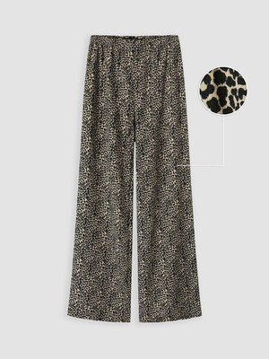 LC Waikiki Lcw Kids Kahverengi Leopar Desenli Kız Çocuk Pantolon