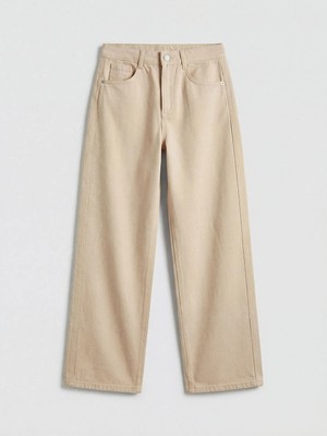 LC Waikiki Lcw Kids Bej Wideleg Kız Çocuk Pantolon