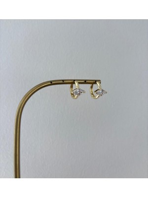 Xuping Özel Seri Damla Taşlı Orta Boy Xp 14K Gold Küpe