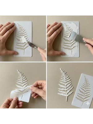 Bedoris Duvar Kabartma Şablonu -Flower Desenli Stencil 1 Adet