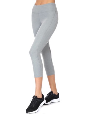Nike Kadın Gri Dri-Fit Fast Crop Koşu Taytı Spor Fitness Tayt | CZ9238-084
