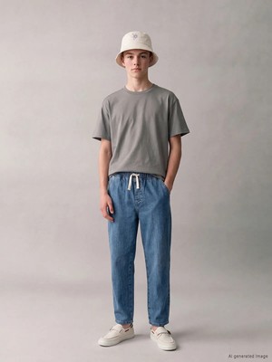 LC Waikiki Lcw Kids Indigo Loose Fit Erkek Çocuk Jean Pantolon