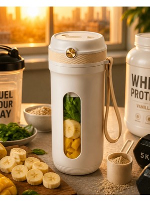 sbodurhome Günlük Kullanıma Uygun Şarjlı Mini Blender Buz Kırabilen Taşınabilir Mikser