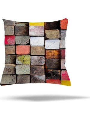 Assess Store Pelangi Mermer Zebra Afrikalı Kadın Desen Gizli Fermuarlı Yastık Kılıfı Kırlent Kılıfı Koltuk Yastık Kılıfı, Karışık Renkli 45 x 45