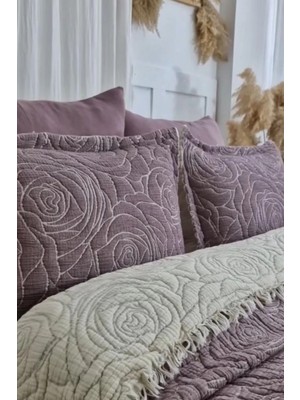 Layan Home Soft Rose %100 Pamuk Müslin 7 Kat Dolgulu Tekli Yastık Kılıfı