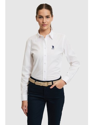 U.s. Polo Assn. Kadın Beyaz Gömlek Basic 50320205-VR013