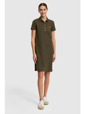 U.s. Polo Assn. Kadın Koyu Haki Elbise (Örme) 50321841-VR111