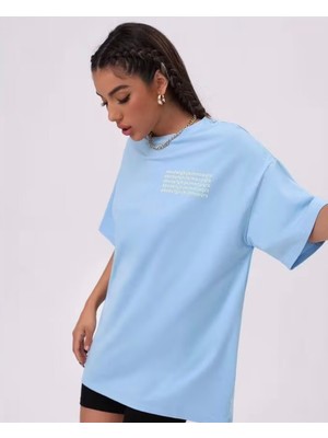 Nigrum Pardus Nıgrum Pardus Yeni Sezon Alfabe Harfler Baskılı %100 Pamuk Büyük Beden Kadın T-Shirt