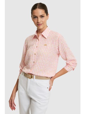 U.s. Polo Assn. Kadın Pembe Gömlek Desenli 50320151-VR041