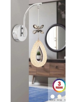 Damla Kristal Taşlı Şık LED Aplik (Elektrik Ile Çalışmaktadır)
