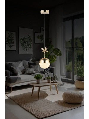Tekli Şeker Top Rose Gold 3 Renk Ledli Sarkıt