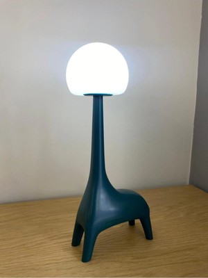 Ilgaz Zürafa Şekli Şarj Edilebilir Bluetoothlu Atmosfer LED Masa Lambası Çocuk Odası Çalışma Masası Bebek Odası