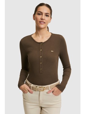 U.s. Polo Assn. Kadın Kahverengi Tişört 50323456-VR029