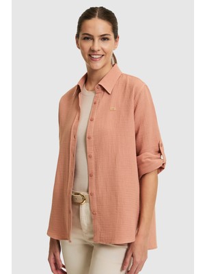 U.s. Polo Assn. Kadın Pudra Gömlek Desenli 50324689-VR042