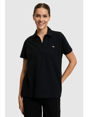 U.s. Polo Assn. Kadın Siyah Tişört Basic 50323447-VR046