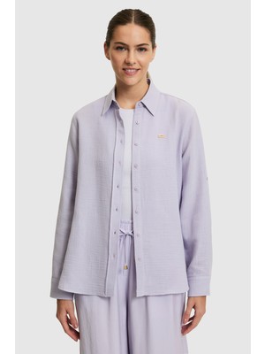 U.s. Polo Assn. Kadın Lila Gömlek Desenli 50324689-VR034