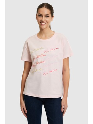 U.S. Polo Assn. Kadın Açık Bisiklet Yaka Tişört 50323561-VR078