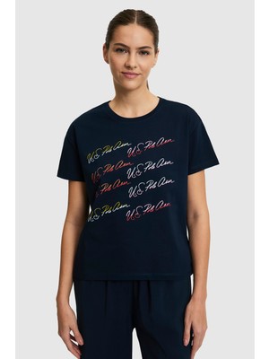 U.s. Polo Assn. Kadın Lacivert Tişört 50323561-VR033
