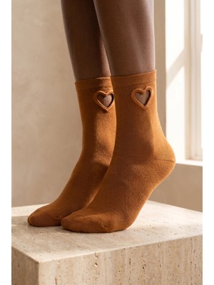 Katia & Bony Kadın Kalp Pencereli Soket Çorap Kahverengi