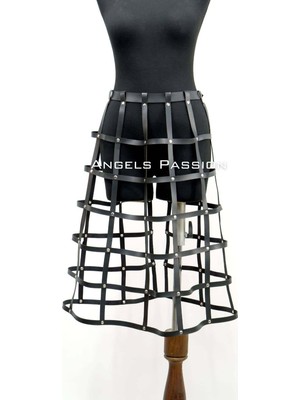 Çamaşır Kenti Deri Etek, Cosplay Etek - BRF1396