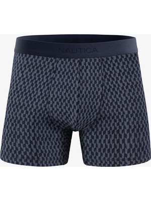 Nautica Erkek Lacivert Slim Fit Desenli Boxer X65005T.4NV