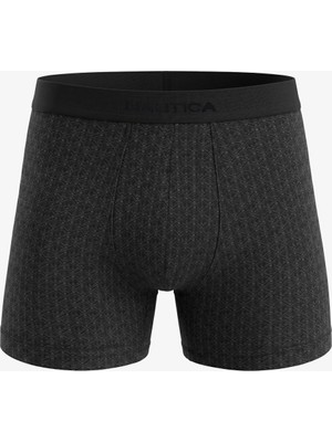 Nautica Erkek Siyah Slim Fit Desenli Boxer X65003T.0TB