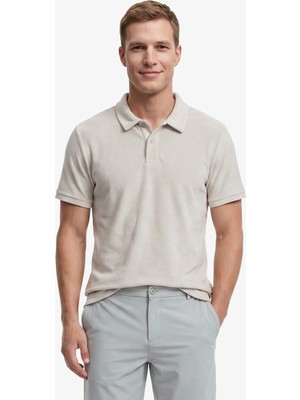 Nautica Erkek Gri Regular Fit Havlu Polo Yaka T-Shirt K65351T.0YM
