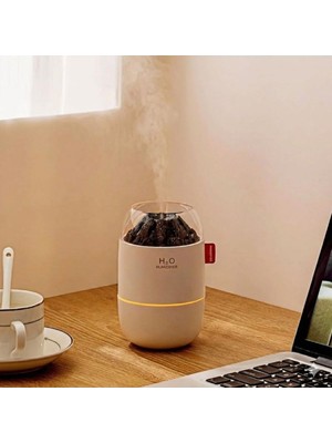 Ozcmax Ahşap Odun Ateşi Tasarımlı 280 ml Ultrasonik Hava Nemlendirici & Aroma Difüzör – Soğuk Buhar Makinessi, LED Işıklı, Ortam Nemlendirici