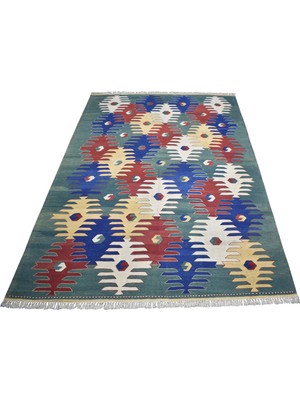 Zehra Abla Halı El Dokuma 5m2 Farklı Otantik Taraklı Balıkesir Yün Kilim 7338