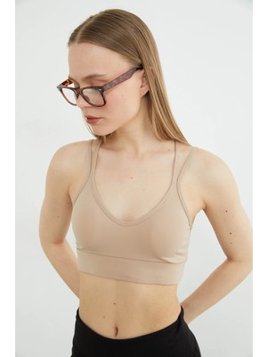 FullaModa Basic Ince Askılı Kaplı Büstiyer