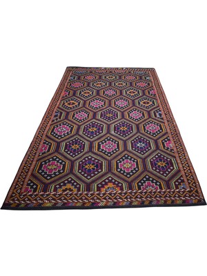 Zehra Abla Halı Yeni El Dokuması 7.5m2 Yekpare Otantik Çumra Yörük Yün Cecim Kilim 7341
