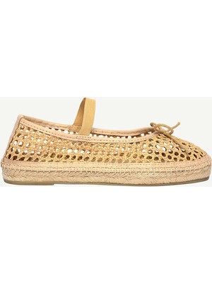 Yargıcı Rafya Örgülü Mary Jane Espadril