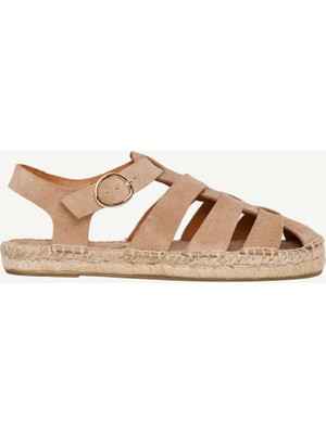 Yargıcı Süet Kafesli Espadril