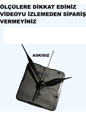 Cnr Shop Saat Mekanizması 22 mm Şaft Boyu Sessiz Çalışır Akar Küçük Boy Akrep Yelkovan Saniye (Askısız)